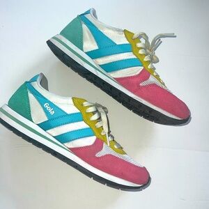 Gola Daytona Sneakers. Classic white with vibrant accents. Size 7